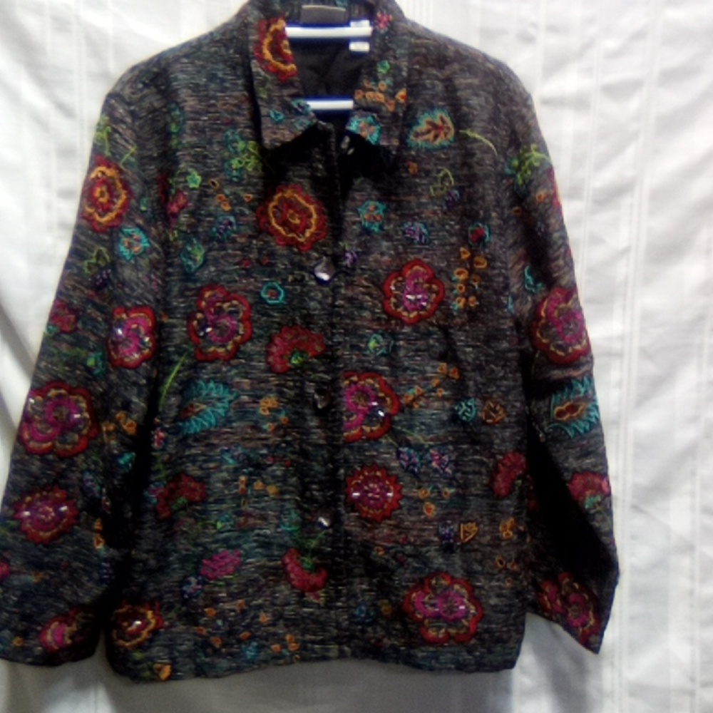 Chicos design floral print jacket